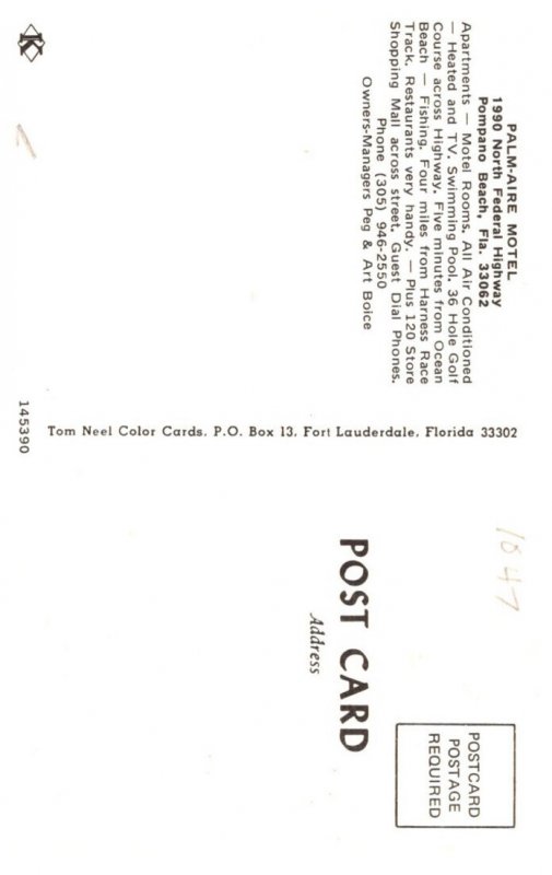 Floriida  Pompano Beach  Palm-Aire Motel