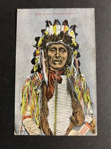 Mint Canada Postcard Typical Canadian Indians Shooting Hawk Portrait Drawing