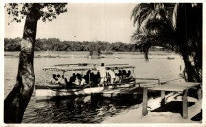 One Of The Victoria Falls Hotel Launches on the Zambezi River Vintage RPPC 08.45