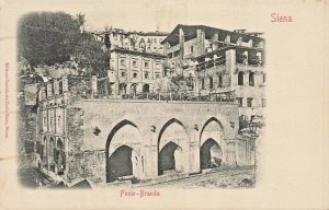 SIENA TUSCANY ITALY-LA FONTE BRANDA~1900s CAROLO NAVA PHOTO POSTCARD