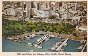 Florida Miami City Yacht Basin and Biscayne Boulevard Hotels