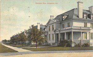 ANNAPOLIS, MD Maryland  SAMSON ROW  Residential Street~Large Homes 1910 Postcard