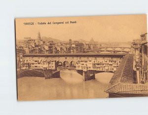 Postcard Veduta dei Lungarni coi Ponti Florence Italy