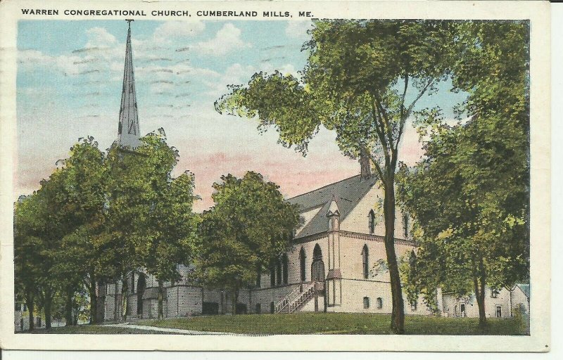 Warren Congregational Church, Cumberland Mills, Me.
