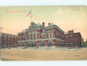 Divided-back POST OFFICE SCENE Utica New York NY AF1140