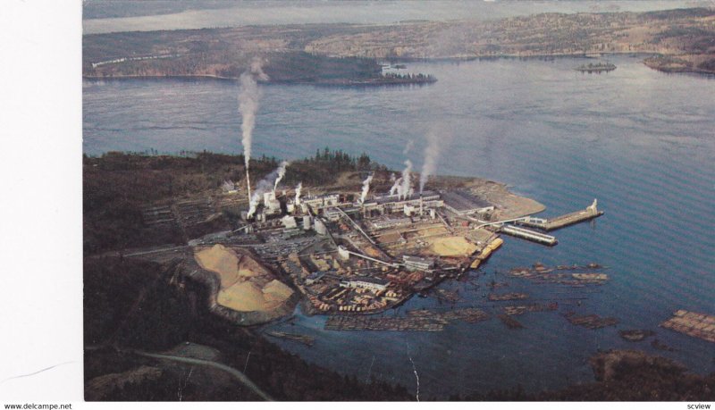 VANCOUVER ISLAND, B.C., Canada, 40-60s; Elk Falls pulp and paper mill and sawmil