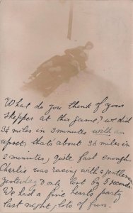 Territet Skiing Bobsleigh Antique Sports Switzerland 1907 Postcard