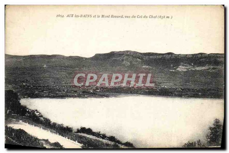 Old Postcard Aix les Bains and Mont Revard seen Col du Chat