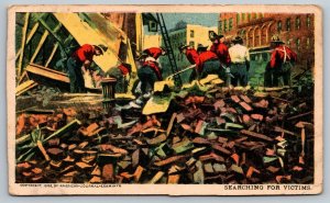 Vintage California Postcard - 1906 San Francisco Earthquake - Firefighters