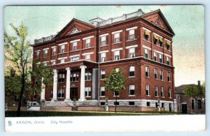 AKRON, Ohio OH ~ CITY HOSPITAL 1909 Tuck Raphotype Postcard