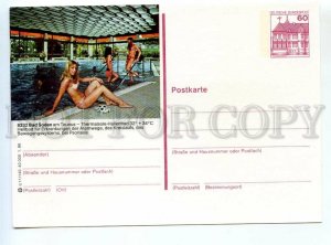 520133 1986 Germany Bad Soden girl by swimming pool old postal Postal Stationery