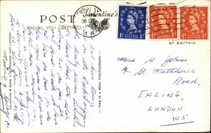 Vintage RPPC Brixham DEVON Breakwater Beach Real Photo Postcard