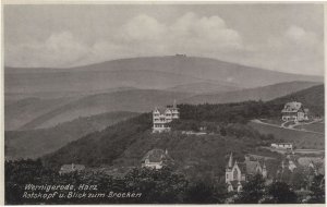 Wernigerode Harz Blick Ueber Hasserode Zum Brocken German Postcard