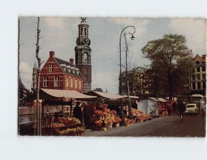 Postcard Flowermarket, Amsterdam, Netherlands