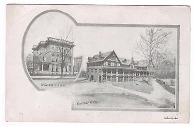 Country & University Club Indianapolis Indiana 1910 postcard