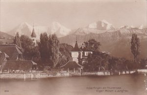 Switzerland Milterfingen am Thunersee Eiger Moench und Jungfrau Photo