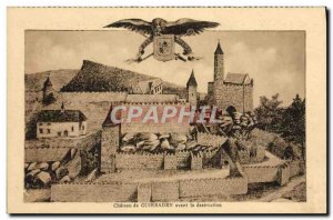 Old Postcard Chateau de Guirbaden Eagle Before Destruction