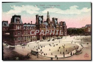 Old Postcard The Paris City Hall