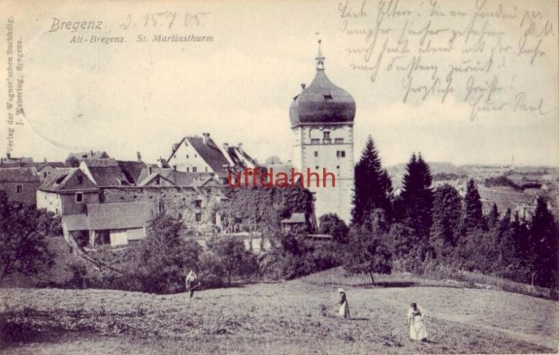 AUSTRIA. BREGENZ, ST. MARTINSTHURM 1905