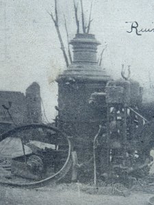 Massachusetts Boston CHELSEA FIRE Ruins of Lynn Fire Engine No.1 c1908 Postcard