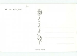 foreign Old Comic FOUR BOYS RIDING HORSE LIKE KNIGHTS AC3560