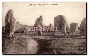 Old Postcard Carnac alignments Kermario