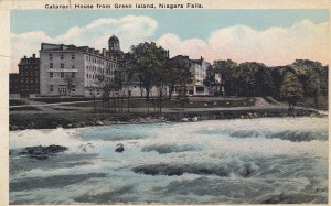 NIAGARA FALLS, Ontario, Canada, 1910-1920s; Cataract House From Green Island