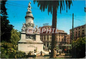 Postcard Modern Genova Acquaverde square and monument c colombo