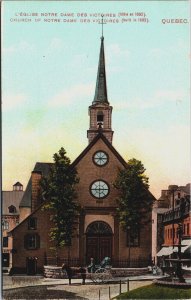 Canada Church Of Notre Dame Des Victoires Quebec Postcard C093
