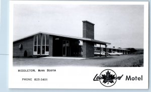 Middleton Nova Scotia Canada Postcard View of LS Motel 1961 RPPC Photo