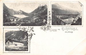 Germany Gruss aus Klosterle am Arlberge Bridge Gasthof Edelweiss postcard B999
