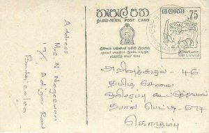 Entier Postal Stationery Postal Sri Lanka Ceylon Lion