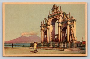 Fontana S. Lucia NAPLES Italy Vintage Postcard A19