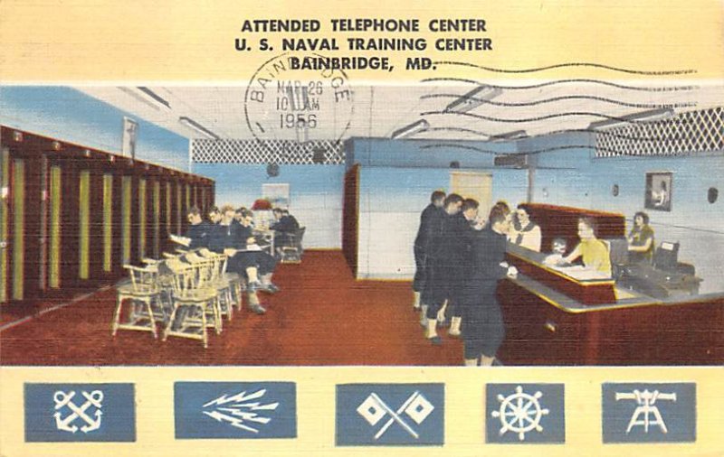 Attended telephone center, US Naval training Center Bainbridge, Maryland, USA...