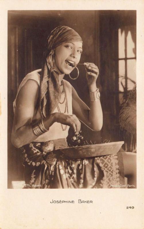 Josephine Baker Entertainer L. Aubert, 249 RPPC postcard