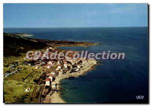 Postcard Modern Algajola Together On The Village View And The Beach