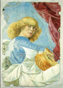 Music Making Angel Melozzo da Forli Fresco Vatican Collection Postcard c 1480