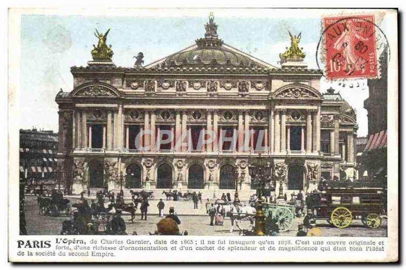 Old Postcard Paris L & # 39Opera