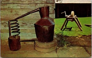 Vtg Kentucky KY Moon Shiner Moonshine Still & Grinder Postcard