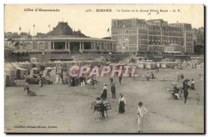 Old Postcard Dinard casino and grand hotel royal