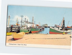 Postcard Fishing Boats, Cape Cod, Provincetown, Massachusetts