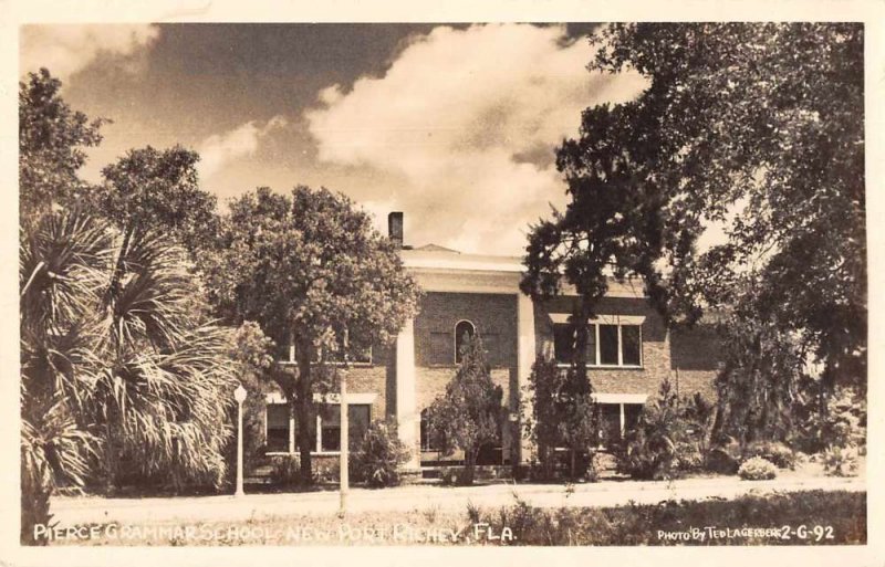 New Port Richey Florida Pierce Grammers School Real Photo Postcard AA6919