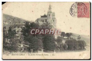 Old Postcard Monte Carlo Terrace Du Casino