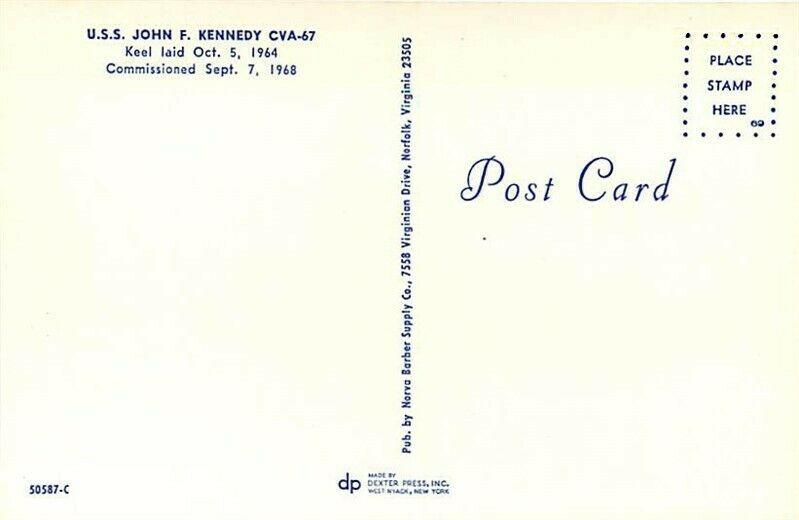 U.S.S. John F. Kennedy CVA-67, Aircraft Carrier, Dexter Press No. 50587-C