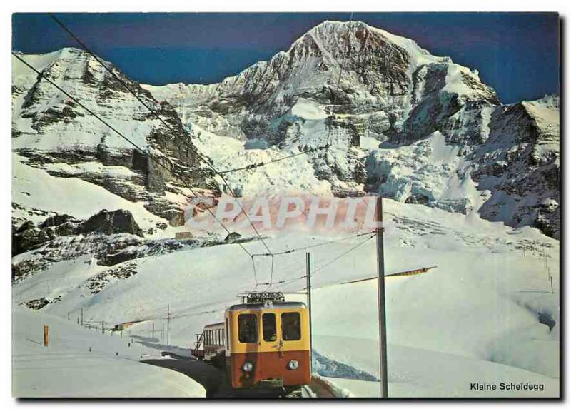 Modern Postcard Kleine Scheidegg und gegen Eigergletscher Moench