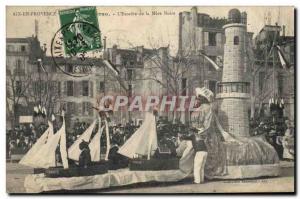 Old Postcard Lighthouse Aix en Provence L & # 39escadre black Mere Boat Carnival