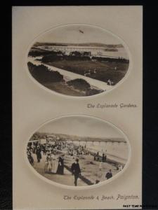 c1909 (Mint) - Paignton - showing The Esplanade & Beach