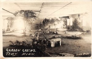 G37/ Tracy Minnesota RPPC Postcard c1920s Garden Greens Interior