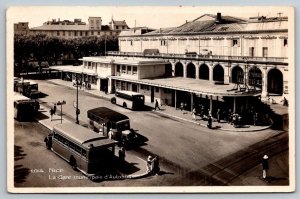 RPPC  Nice  France  Public Busses      - Real Photo Postcard  c1930