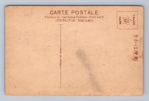 VIEW OF MANCHURIA CHINA TRAIN STATION DEPOT POSTCARD (c.1910)